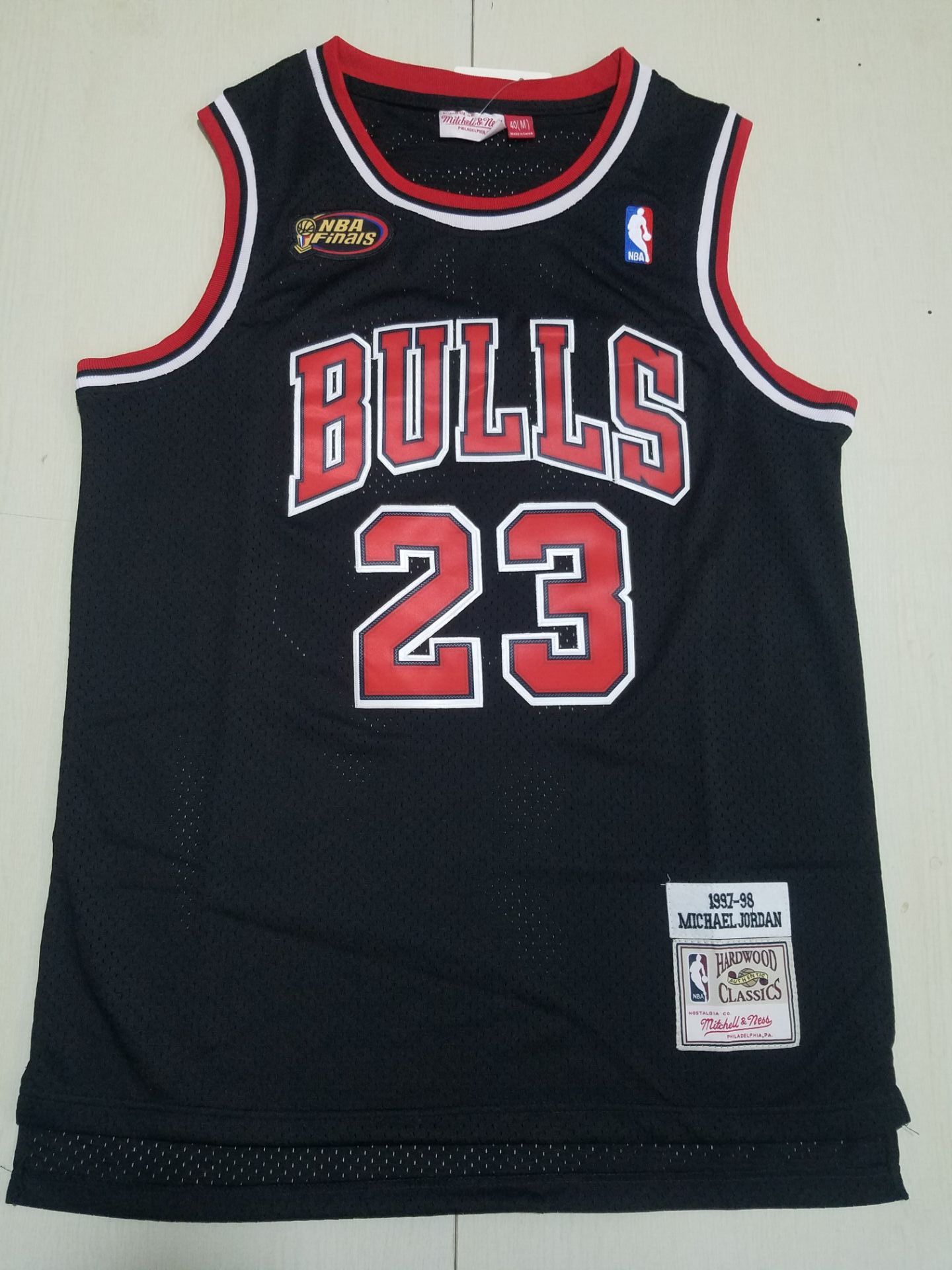 Men Chicago Bulls #23 Jordan Black Finais 2022 NBA Jersey